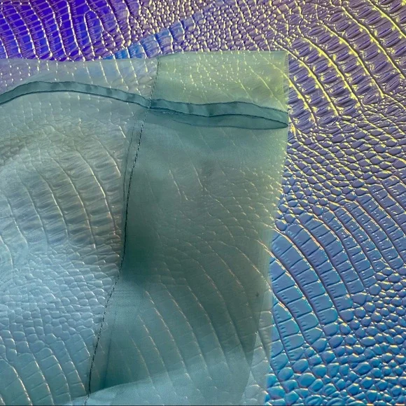 🌈 SOLD 🌈 ECKHAUS LATTA float blouse in liquid blue Japanese organza sheer mesh - Picture 13 of 16